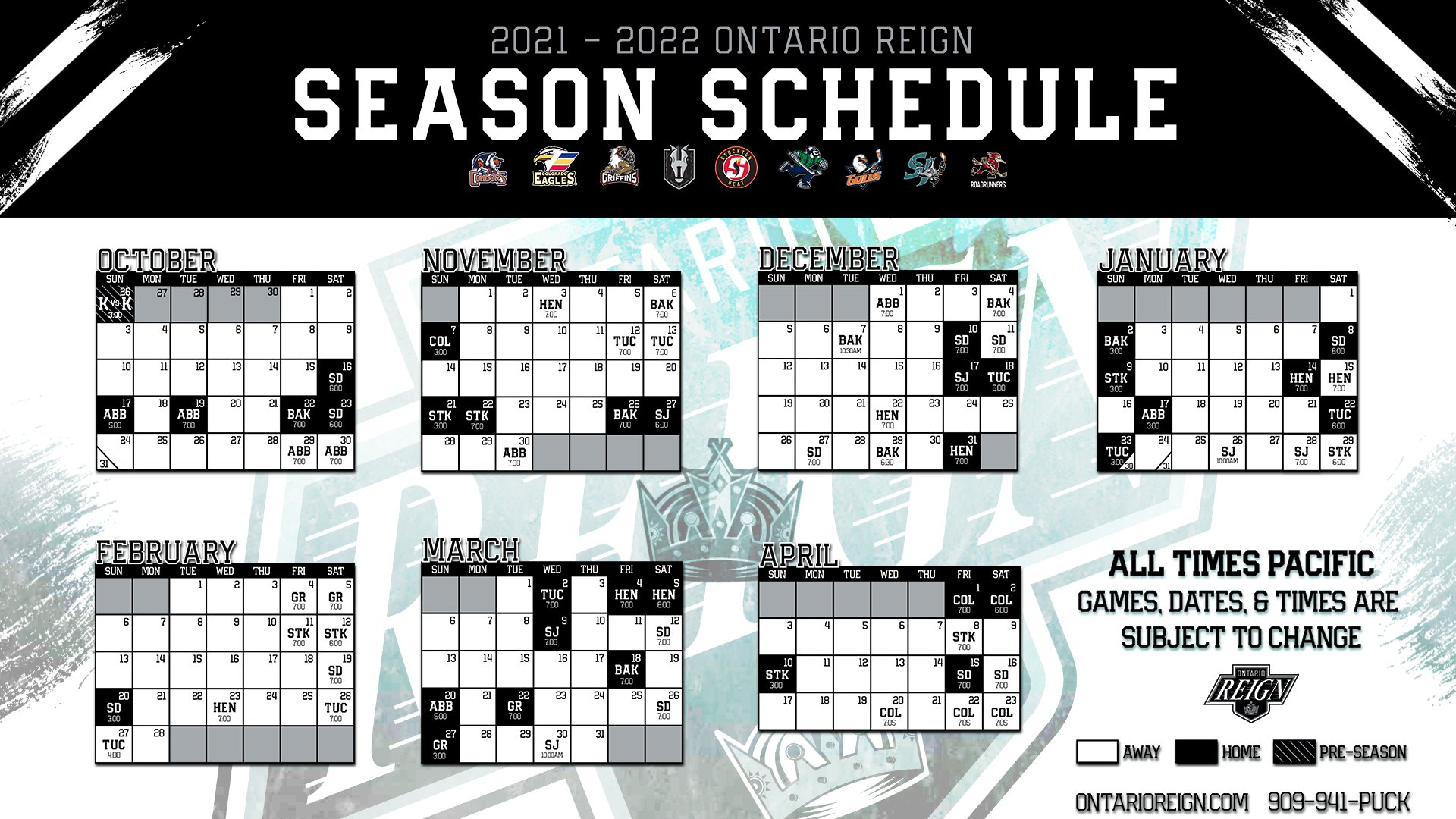 Ontario Reign Schedule 2022 Ontario Reign On Twitter: "2021/2022 Schedule Release! Is It October 16Th  Yet? 🏒 Link Below 🔗 Https://T.co/Wsrs79Ffyl Https://T.co/Ddyaynbjl6" /  Twitter