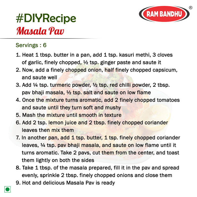 RambandhuMasale's tweet photo. Street style masala pav can be made at home too. Try this recipe and let us know how it turns out.
#RamBandhu #MasalaPav #PavBhaji #PavBhajiMasala #Masaledar #Spicy #IndianFood #IndianStreetFood #Streetfood #Foodies #Food #Recipe #RecipeOfTheDay #MasalaPavRecipe #SnackRecipes https://t.co/psjDbMo401