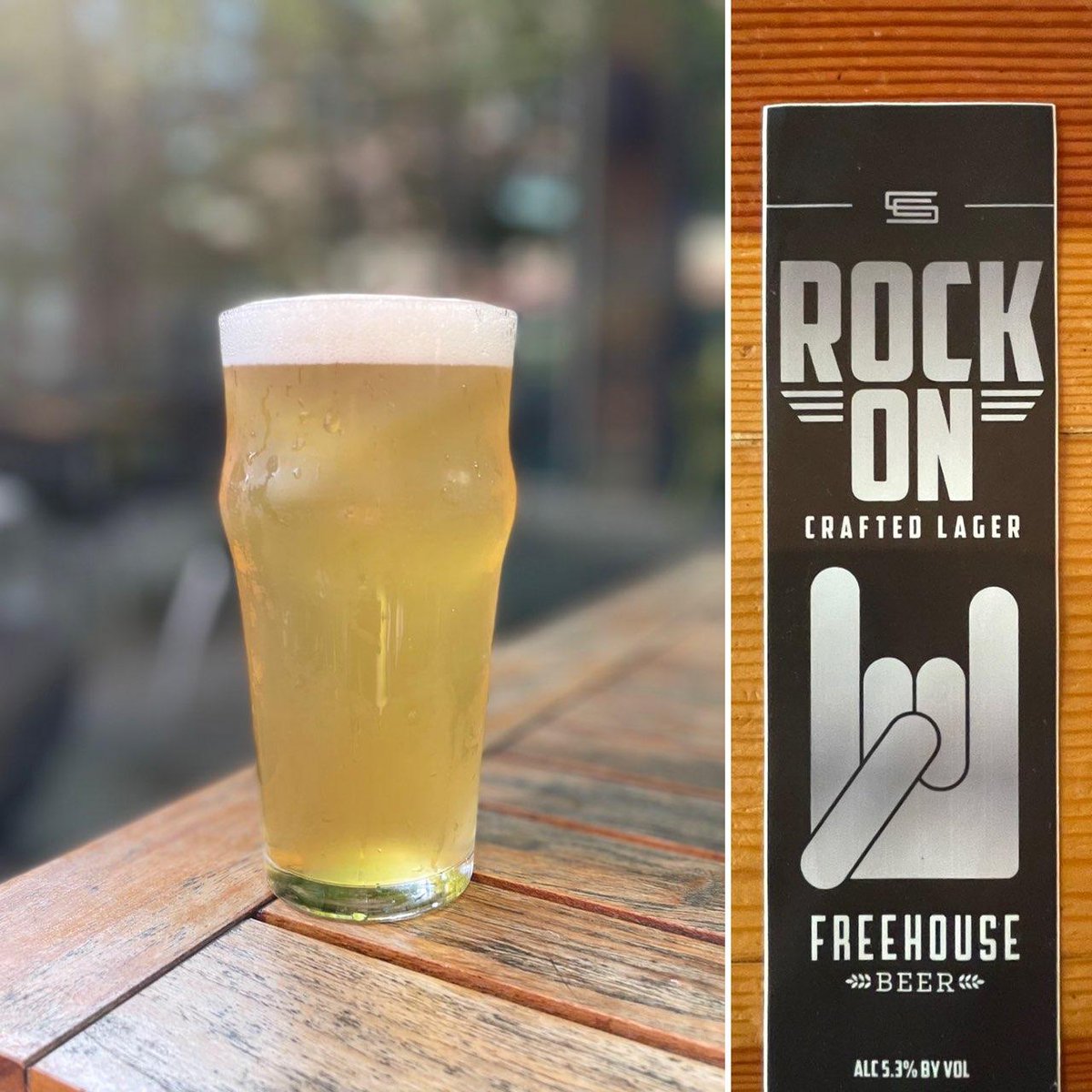 We're excited to announce our new beer Rock on Lager!

Rock On is part of a national collaboration to promote musicians that were hampered during the pandemic.

Rock on will be featured at Blue Plate Restaurants during our many live music performances this summer!