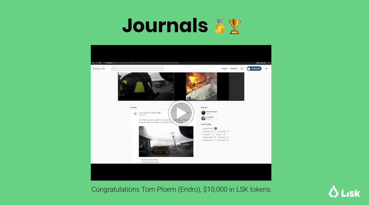 Lisk's tweet photo. Main Prizes | #HackOnLisk Champions 🏆
🥉 #Mynt - $5,000
🥈 #LiskRBAC - $8,000
🥇 #Journals - $10,000
Thank you all for your submissions, and contribution to the #Lisk Ecosystem. Congratulations! 🎉 https://t.co/gDtbPmAx8k