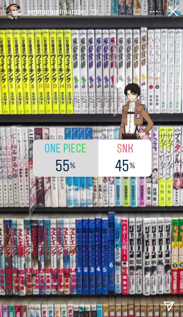 OPCrew_Oficial's tweet image. No es la primera que vemos a Macron con temas relacionados a One Piece, en Francia es un manga con mucha fuerza.