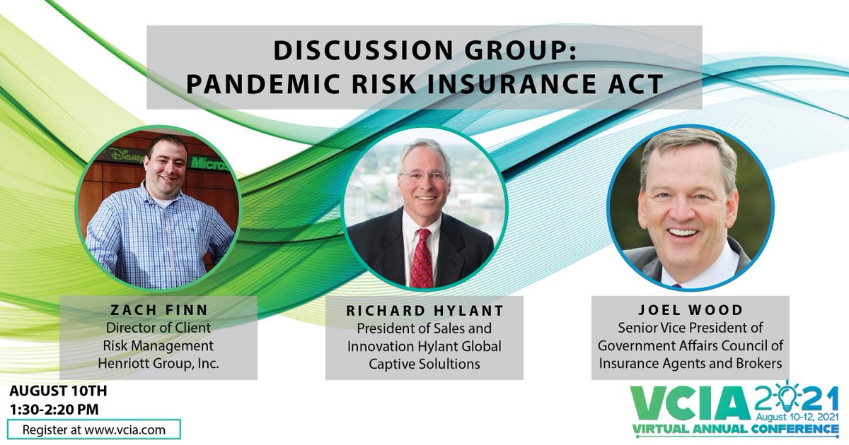 Henriott_Group's tweet photo. When you think of COVID-19, do you think of insurance? Our Director of Client Risk Management does! Register for this virtual conference to hear about Zach's vital role during the pandemic. 🎥🗣️

#riskmanagement #insurance #VCIA2021  #featured #speaker #pandemic https://t.co/OEac83BFtk