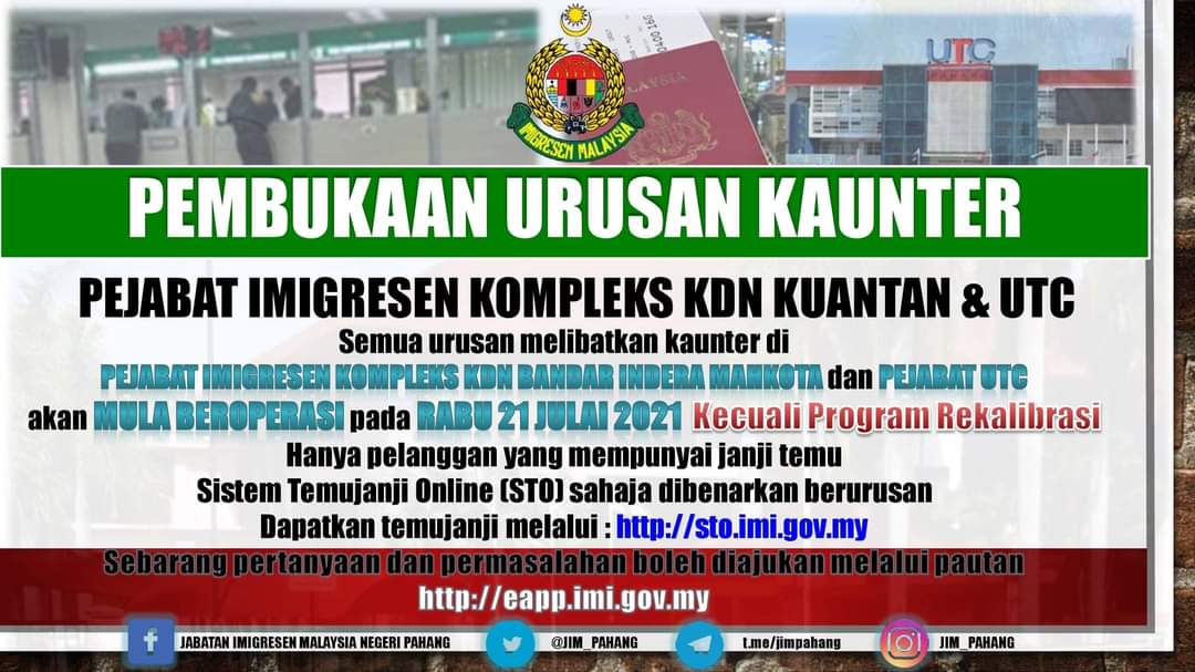 Johor temujanji imigresen utc Malaysian Immigration