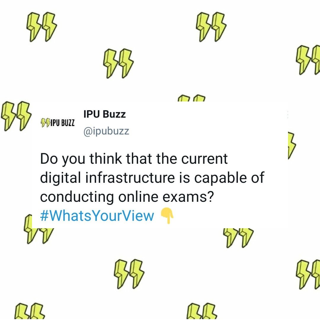 ipubuzz's tweet photo. Pandemic waves taking over our college life and making everything online from classroom classes to exams.
With many technical complaints and other reasons from students, what is your view regarding the same?
Comment down below.π»
.
.
#ipubuzz #whatsyourview #keepbuzzing https://t.co/7xBdFUPfJy