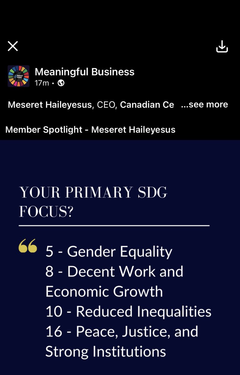 Thank you MB member for the #spotlight- 👏🏾you are enabling global leaders who are combining profit + purpose to help achieve the @JointSDGFund (Climate Justice, Decent Work and Economic Justice, and Health Equity)
🙌🏾
#Endeconomicabuse #economicjustice