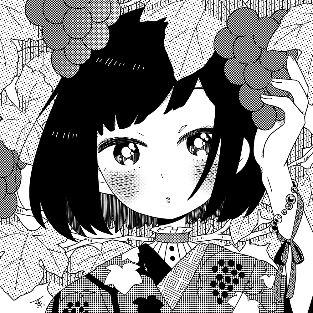 #見た人もなにか無言で白黒の何かをあげる 