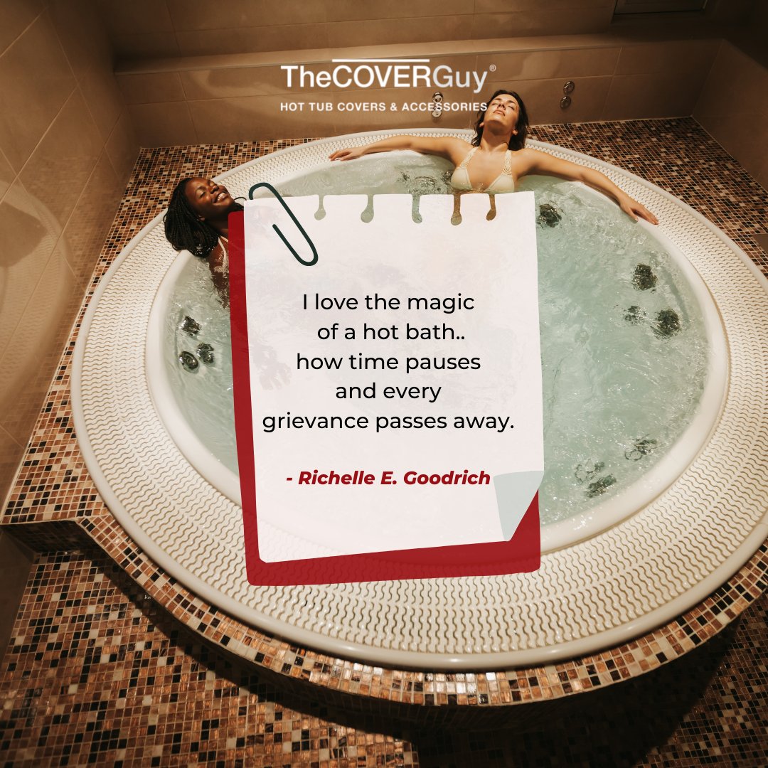 "I love the magic of a hot bath, how time pauses and every grievance passes away". 

- Richelle E. Goodrich

#hottubselfie #hottube #hottubbin #hottubheaven #hottubparty #hottubfun #hottublife #hottub #hottubs #hottubtime #relax #jacuzzitime #thecoverguy #relax #pool