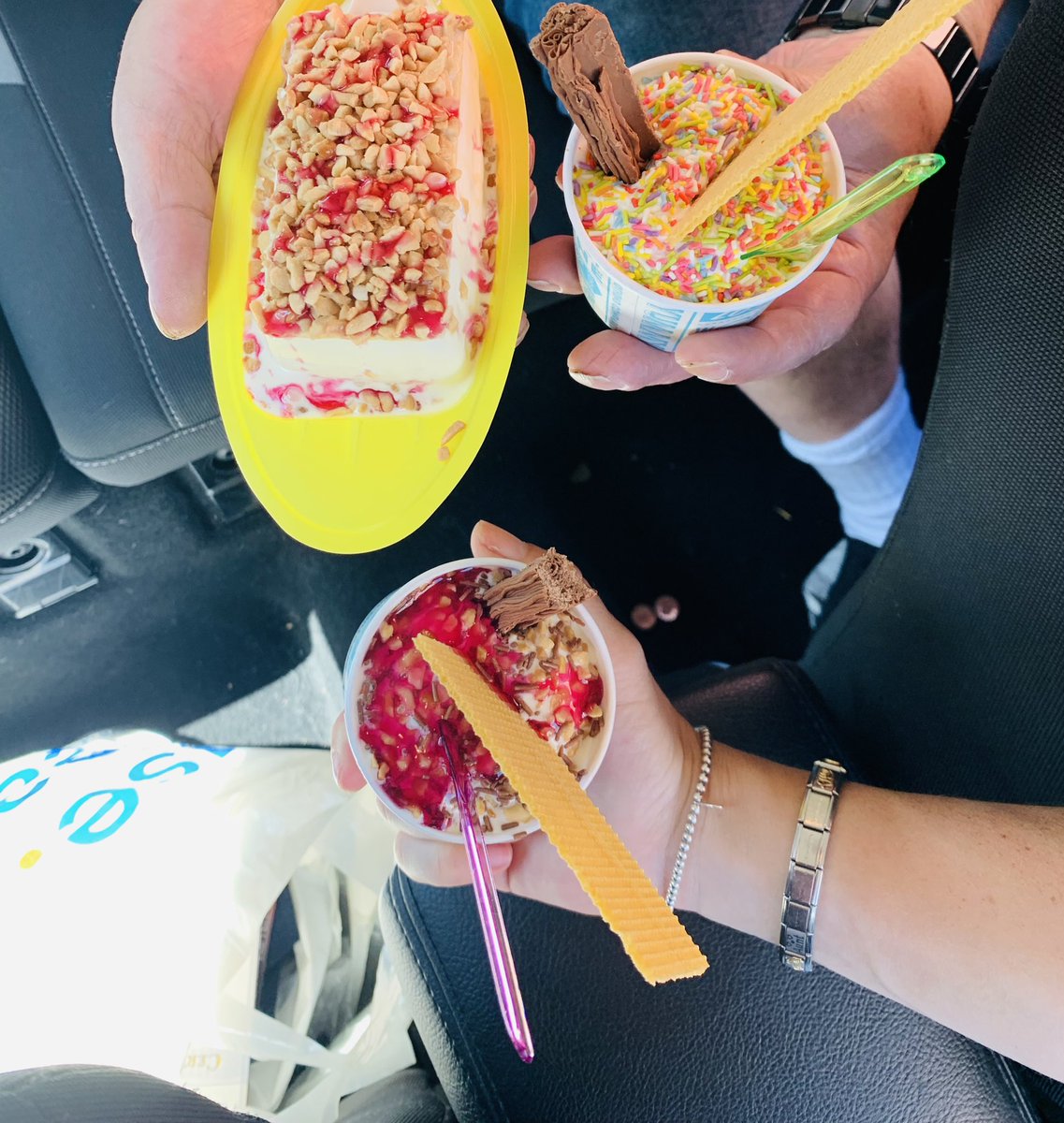 myself and <a href="/ChloetylerOTT/">Chloe Davies</a> supported a lovely patient today in making his house more of a home for discharge. They suggested ice cream for lunch and myself and Chlo reluctantly (🤥)agreed. His smile when he got back into the car with this SLAB!! - priceless #ilovemyjob <a href="/yumpypop/">Jayne Whitney</a>