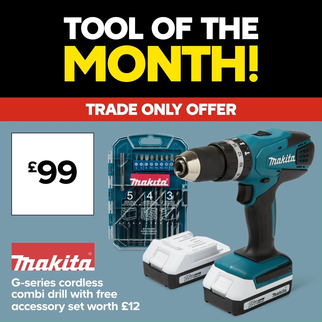 TradePoint Twitter: "TradePoint Get this Makita G series cordless combi drill, with free accessory set for just £99. Plus if you have loyalty discount, get this on top. Shop