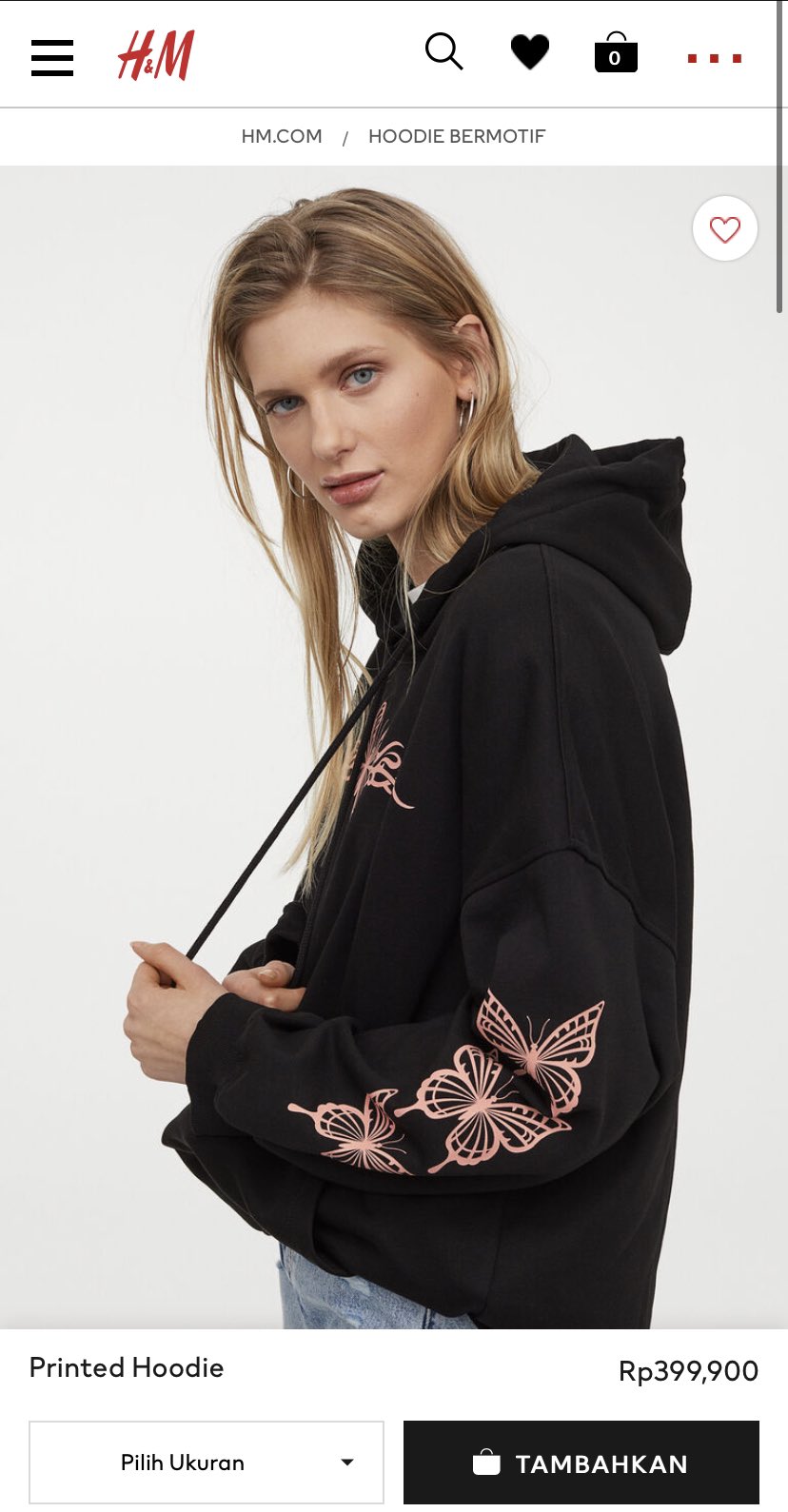 Hoodie h&m bunga hotsell