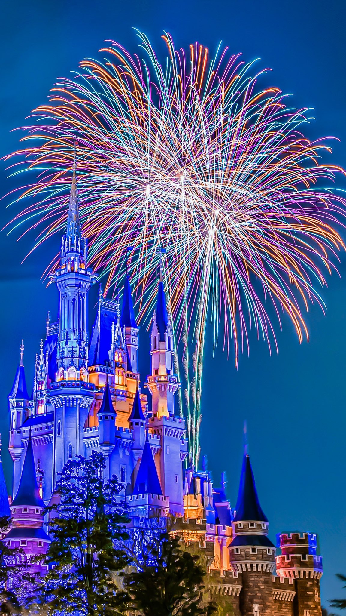 Remi 待ち受け画面のサイズに切り取った 東京ディズニーリゾートの美しい夜 タップしてご覧いただけると嬉しいです T Co A5v0ewdbqf Twitter