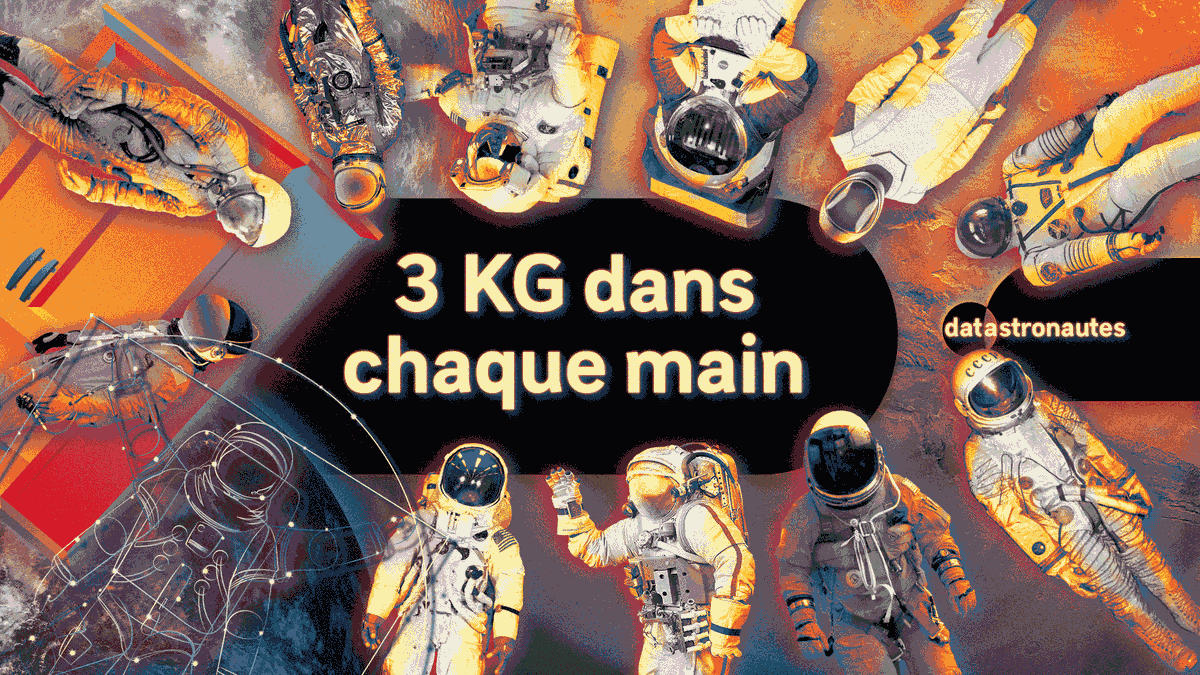 CNES's tweet photo. Combien pèse une combinaison spatiale ? Réponse dans le dernier épisode de #Datastronautes, qui est sorti cette semaine 🧑🚀
📽️ https://t.co/8NVKI3hnUj https://t.co/PtyC33SOTg