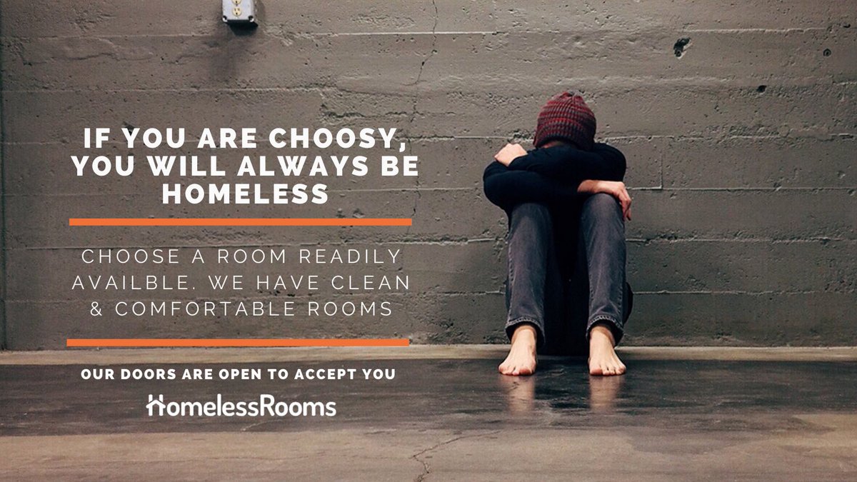 We have 25 properties in Birmingham, all are safe and comfortable shared accommodation. Are you still out there? You have a choice! 
Click the link below: 
homelessroomsbirmingham.co.uk
#HomelessRoomsBirmingham
#SolutionForTheHomeless
#SayNoMore
#SayYesToTheRoom