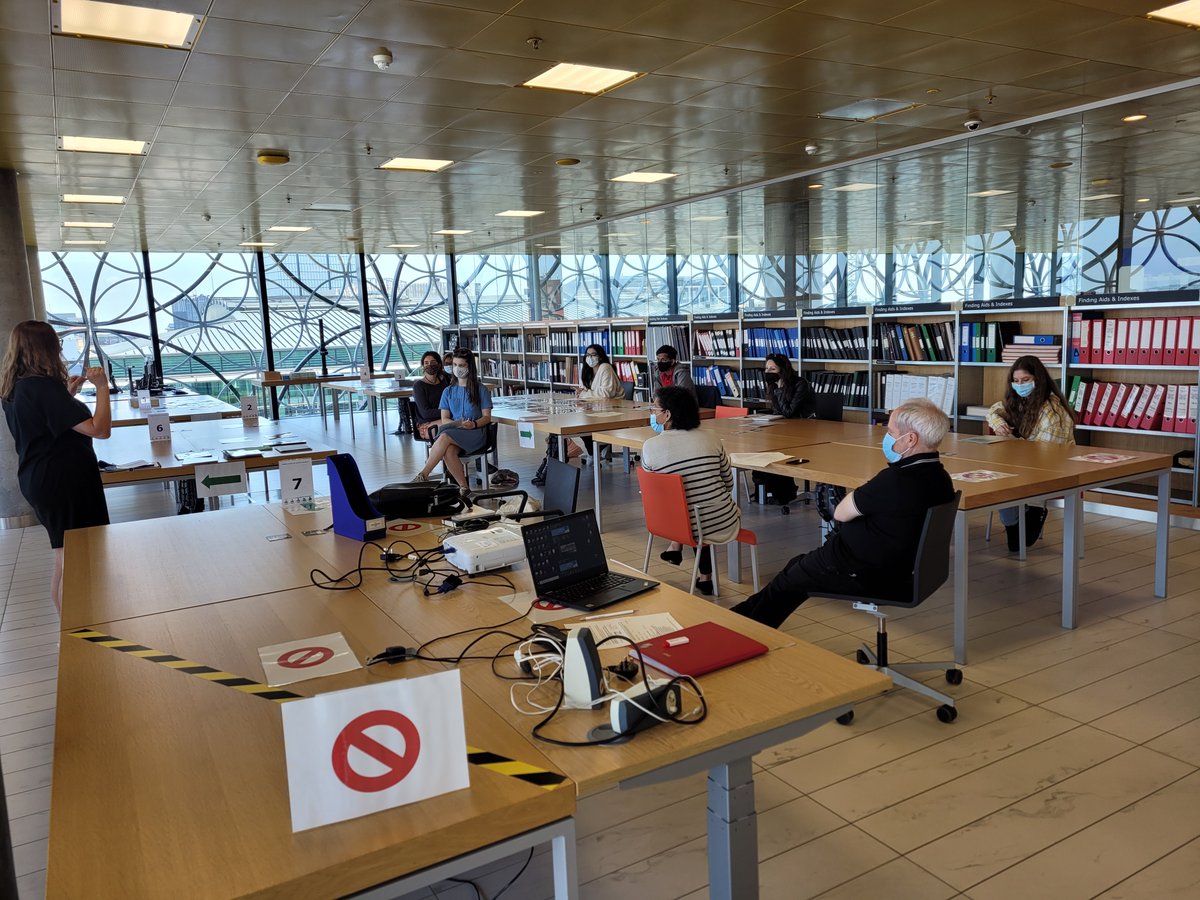 TheIronRoom's tweet image. Had our introductory #distanced session in the @LibraryofBham #Archives with the @sampad_arts Schools Exhibition Curators on the @HeritageFundM_E funded &apos;From City of Empire to City of Diversity: A Visual Journey&apos; project today! Can&apos;t wait to see what they come up with!