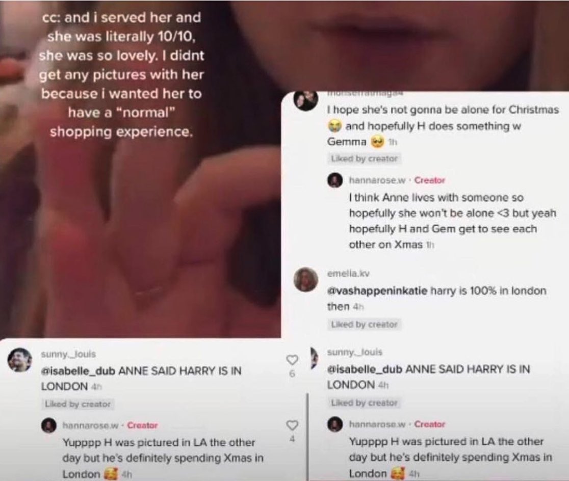 TLarrative's tweet image. When Anne told this fan Harry and Gemma were stuck in London for Christmas 2020.