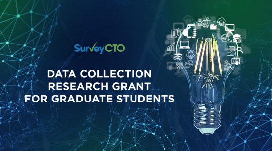 I'm excited to share that <a href="/SurveyCTO/">SurveyCTO</a> is rolling out a grant program to help support graduate students collecting primary data. Learn more and apply at surveycto.com/data-collectio…