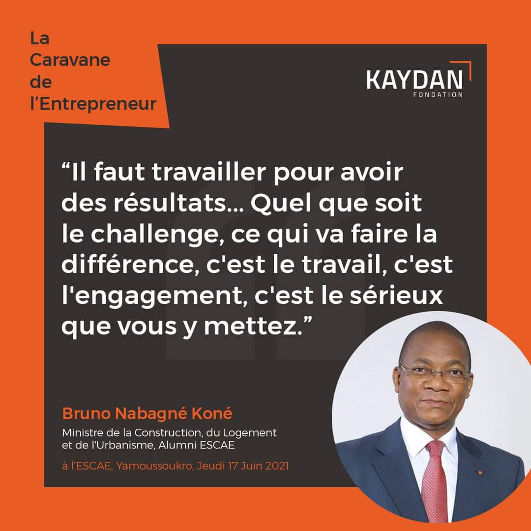 FondationKaydan's tweet photo. ✅3ème édition - Caravane de l'Entrepreneur Escae à l'INP-HB de Yamoussoukro
📍Parole forte de @Bruno_N_Kone - Ministre de la Construction, du Logement et de l'Urbanisme @mclu_gouv
#FondationKaydan #ESCAE #INPHB #Motivation https://t.co/qPtYvI0oHC