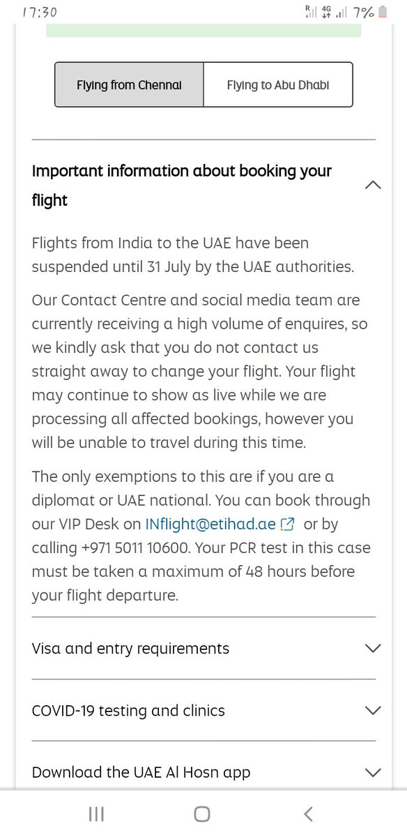 #IndiatoUAE @EmiratesSupport