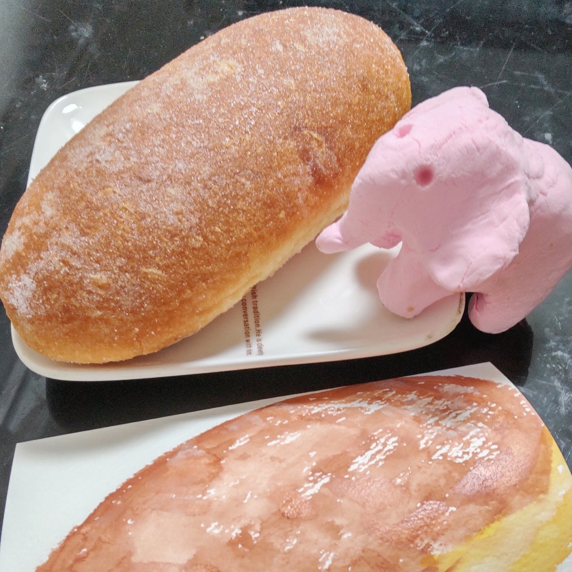 870k Kh 食べ物スケッチ 21 7 16 揚げパン 午後からドタバタしたので 甘い物が食べたくなりました イラスト スケッチ 日々描く 食べ物スケッチ 透明水彩 揚げパン