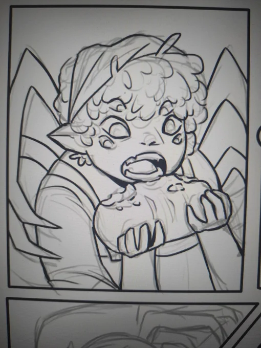 Sneak peek of Shroud for the next comic :,) 
This is 6 pages long im suffering 
