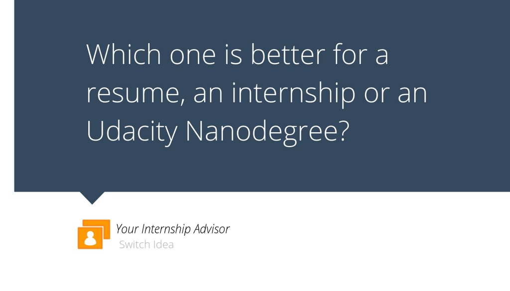 Switch_Idea's tweet photo. Since a Nanodegree and an internship are totally different things, it is important to understand which one should you choose and why 👉 https://t.co/HIMOyiMkdc

#Internship https://t.co/iMZ5t1AVTO