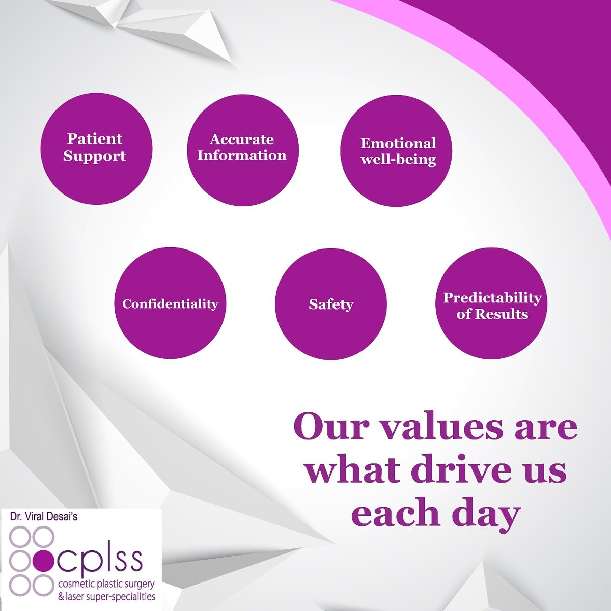 DRVIRALDESAI1's tweet photo. Our offerings are based on strong values that leave customers smiling long after they leave our centers.
#DrViralDesai #BoardCertifiedPlasticSurgeon #PatientCare #CarePhilosophy #PatientSupport #Wellbeing #Confedentiality #Safety #PatientSafety #PatientResults #Cplss #CplssMumbai https://t.co/PlqUCMaLky