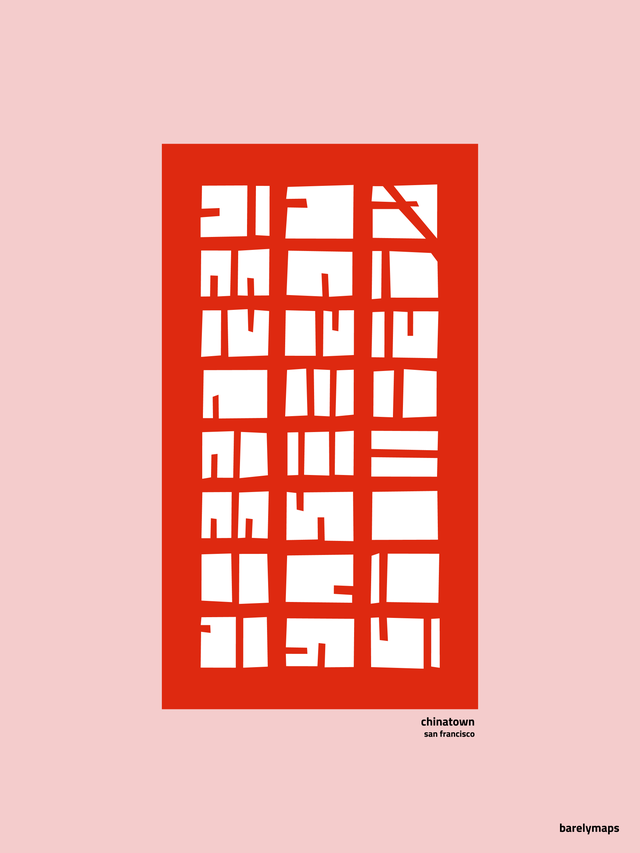 simongerman600's tweet photo. Minimalist map shows the alleyways of Chinatown in San Francisco. Lovely piece! Source: https://t.co/Xea7OA5iYW https://t.co/qYTehMlsp2