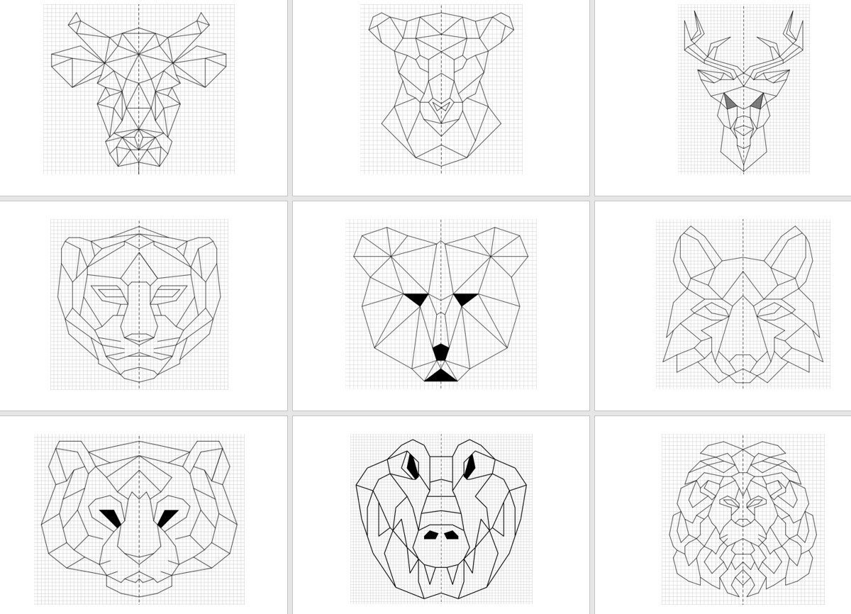 [Sur le blog]
🐯🐊🐮🦊🦁🐻🦌
Mise à jour du zoo de la #symétrie axiale #cycle3 : J'ai ajouté un crocodile et les magnifiques contributions de Xavier Veron et Caroline Hassan. 
Tous les .ggb sont téléchargeables.
Des PDF seront postés plus tard.
➡️algorythmes.blogspot.com/2021/05/zoo-de…
#mathart