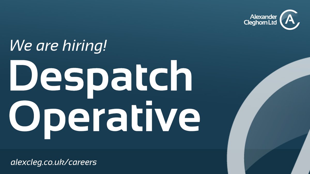alexander_cleg's tweet photo. We are looking for a Despatch Operative to join the Alexander Cleghorn team!

If you have experience working in a despatch or warehouse role or are keen to do so, we'd love to hear from you.

View the full job description and apply online - https://t.co/xKLc2ecnEO https://t.co/9jCyViqNgJ