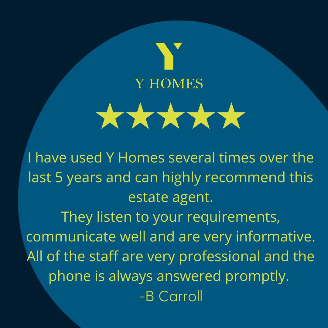 yhomes's tweet photo. It’s time for another #testimonialthursday !!! 

Here at Y Homes, we pride ourselves on excellent customer service and satisfaction, so this lovely review was like music to our ears 💙🎉

For more information on the services we require, check out our website (link in bio) 🏡💙 https://t.co/0pmwJOeMc5