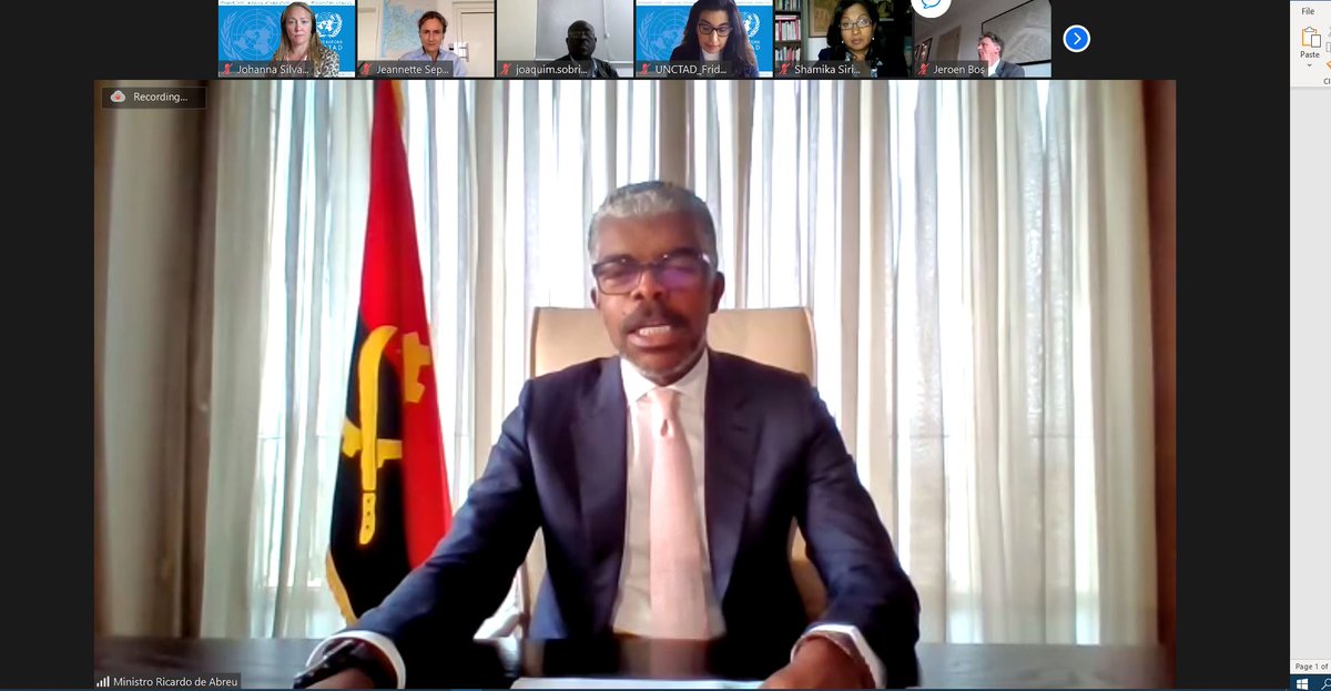 PAkiwumi's tweet photo. (1/2) The virtuous cycle of: Improving transport & trade logistics ➡️enhancing competitiveness ➡️promoting value chains ➡️improving people’s lives was highlighted by #Angola Minister of Transport yesterday in our webinar with over 200 participants. https://t.co/ZocGJRNoX1