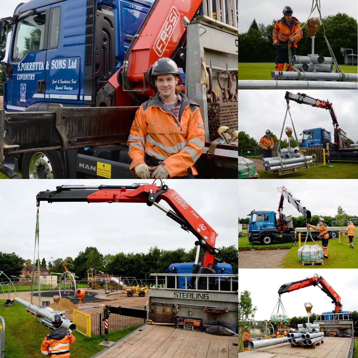 Fassi UK (@fassi_uk) on Twitter photo Out at work with <a href="/porrettahaulage/">S Porretta & Sons</a> lifting playground apparatus at <a href="/BishopsTach/">Bishops Tachbrook</a>. Operator Carl Heaton used the RCS Sanreco remote control & his expert knowledge of the FASSI F245A.2.23 with max capacity of 2,120kg when extended at 10.35m to lift the equipment into place. Out at work with <a href="/porrettahaulage/">S Porretta & Sons</a> lifting playground apparatus at <a href="/BishopsTach/">Bishops Tachbrook</a>. Operator Carl Heaton used the RCS Sanreco remote control & his expert knowledge of the FASSI F245A.2.23 with max capacity of 2,120kg when extended at 10.35m to lift the equipment into place.