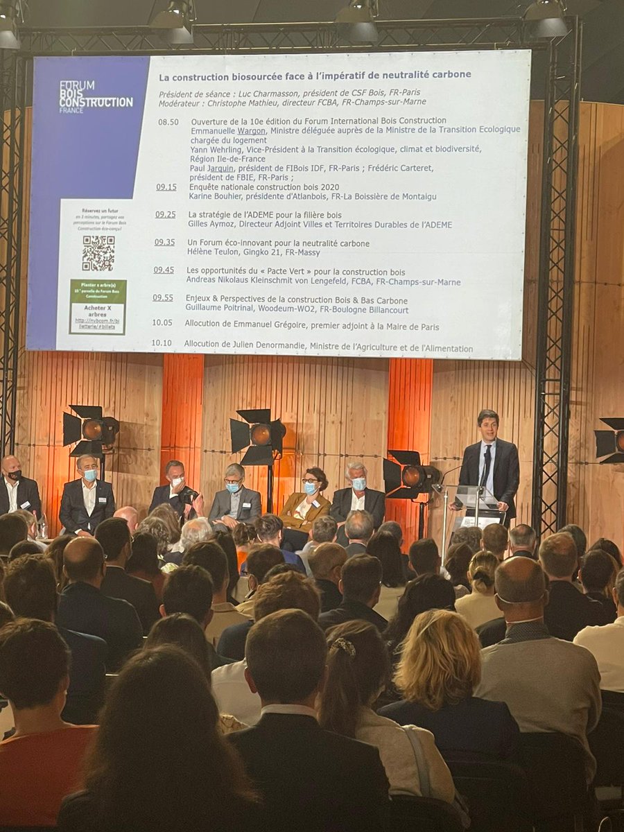 📣 Discours de <a href="/J_Denormandie/">Julien Denormandie</a>, Ministre de l'Agriculture et du Logement, devant les acteurs de la filière forêt-bois au Forum Bois Construction !
#grandpalaisephemere #constructionbois #forumboisconstruction #immobilier
#Fibois