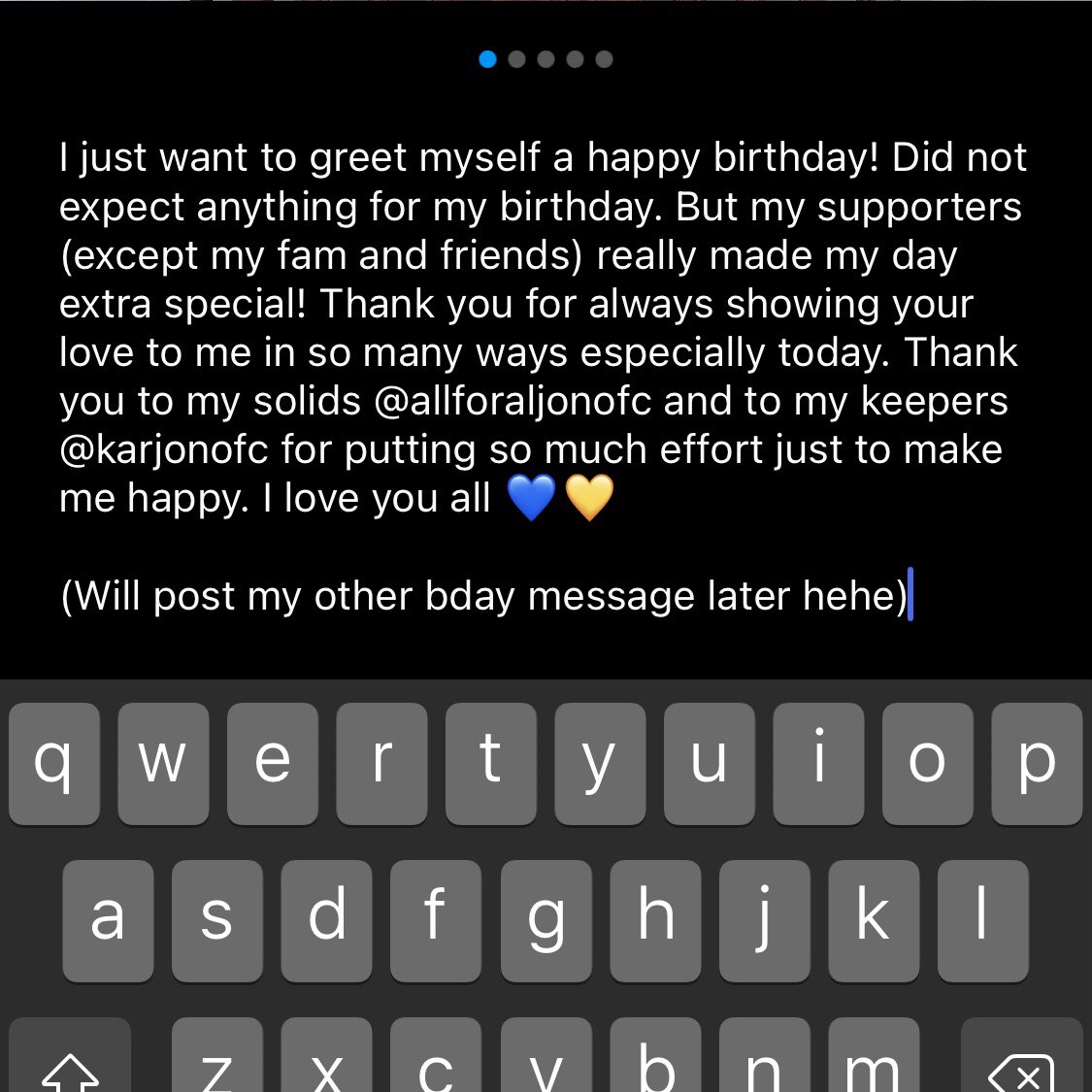 AljonMendoza_'s tweet photo. Happy birthday to me 💙💛 https://t.co/pL5wZEN7Sp