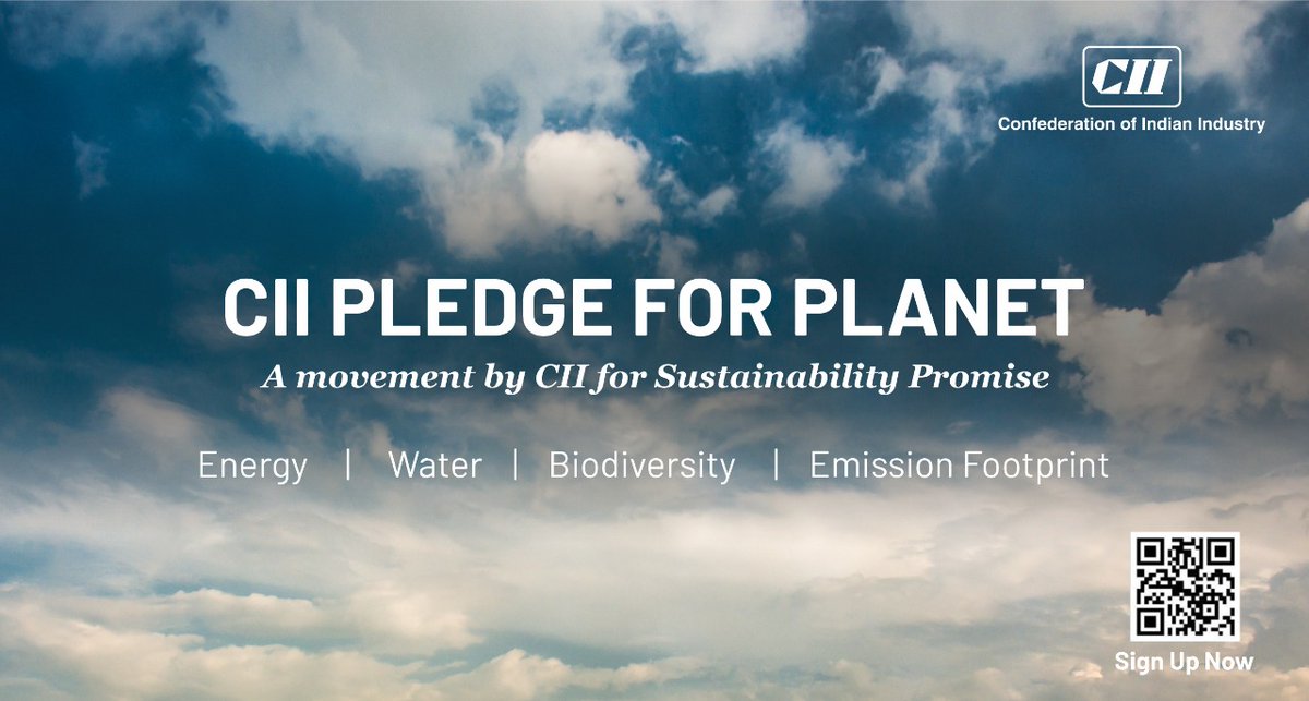 CII4SR's tweet photo. CII #PledgeForPlanet aims in strengthening commitment from industries to action on Water, Energy, Biodiversity &amp; Carbon Emissions Footprint. 

Sign up &amp; Promise your Commitent - https://t.co/CoLb04ZG2O

#Cii4india #actforsustainability #luminoustamilnadu
@CII4SR @FollowCII https://t.co/vAAfKMNFgK