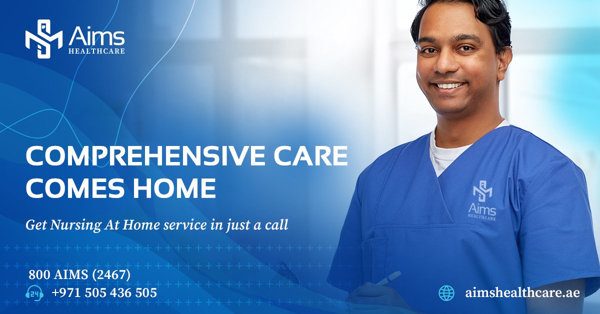 Aims_Healthcare's tweet photo. For our DHA-licensed Nurses, a healthy recovery for you is of prime importance. Opt for the Nursing at Home services from Aims Healthcare and stay rest assured of friendly medical care and attention for you or your loved ones. Simply dial us at +971 505 436 505! https://t.co/Mr6MYs1e54