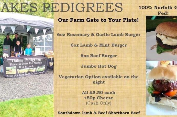 We have two food trucks joining us this evening.  Khushee Street Food and Oakes Pedigrees Burgers will both be with us from 5pm and weather is looking fabulous!