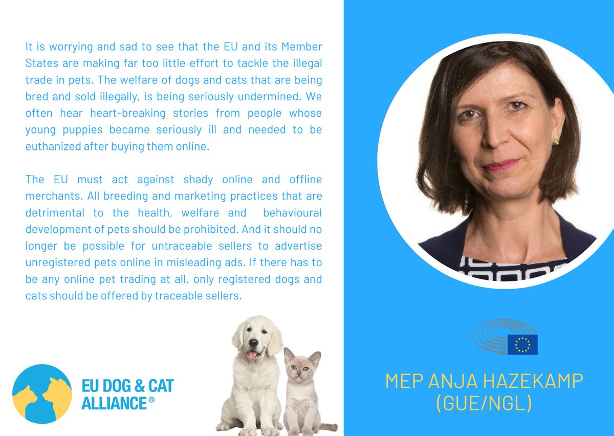 EUdogsandcats's tweet photo. Thank you @anjahazekamp, for highlighting the potentially devastating consequences of buying a pet online from an unscrupulous breeder. 

Read our full report on the risks of unregulated online pet advertising here▶️https://t.co/Im1oafBz4h 

#PetsBehindTheScreen💻
🐾 https://t.co/oVNvZTYFc4