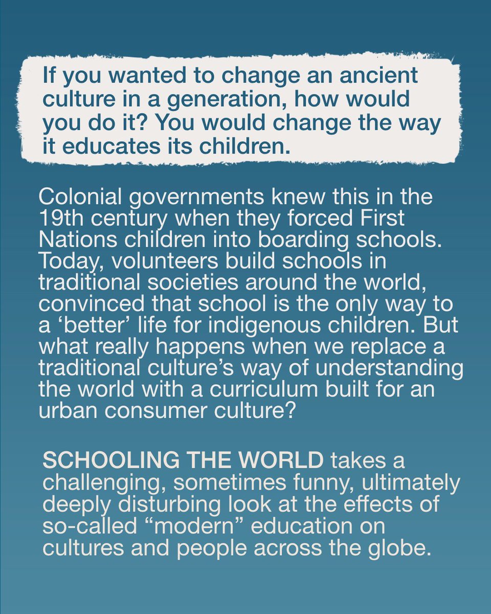 localfutures_'s tweet photo. This month films to inspire change focuses on Schooling the World: The White Man’s Last Burden. 

You can watch the film free on Youtube here - https://t.co/opbyfEJ6Q5 https://t.co/2371MnmpnT