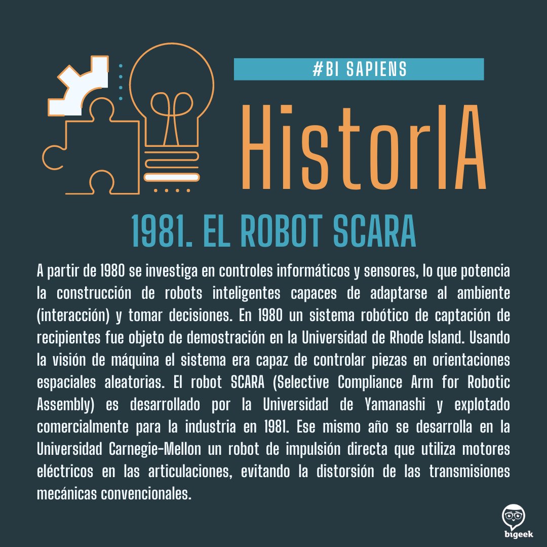 "Control Inteligente" 👉 Será en la década de los 80 cuando se produce el desarrollo teórico por parte de grupos de trabajo universitarios que plantean el fundamento teórico de este tipo de sistemas desde la perspectiva de la #InteligenciaArtificial #historia 💡 #IA