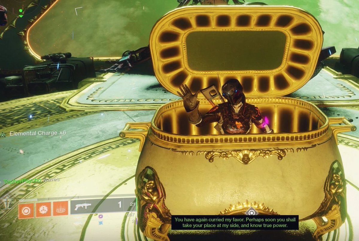 TopherPsycho's tweet image. #BungieDayArt :: #BungieMemories       💥you’ve unlocked a secret reward! 💥        ***The waving warlock***