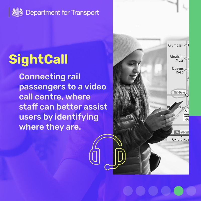 transportgovuk's tweet photo. We’re investing in innovative products and services to improve the travel experience for disabled passengers.  

Find out more about how we’re working together to make transport more inclusive  👉 https://t.co/xkZwZkaEmj 

@CPCatapult #TRIGAccessibility #ItsEveryonesJourney