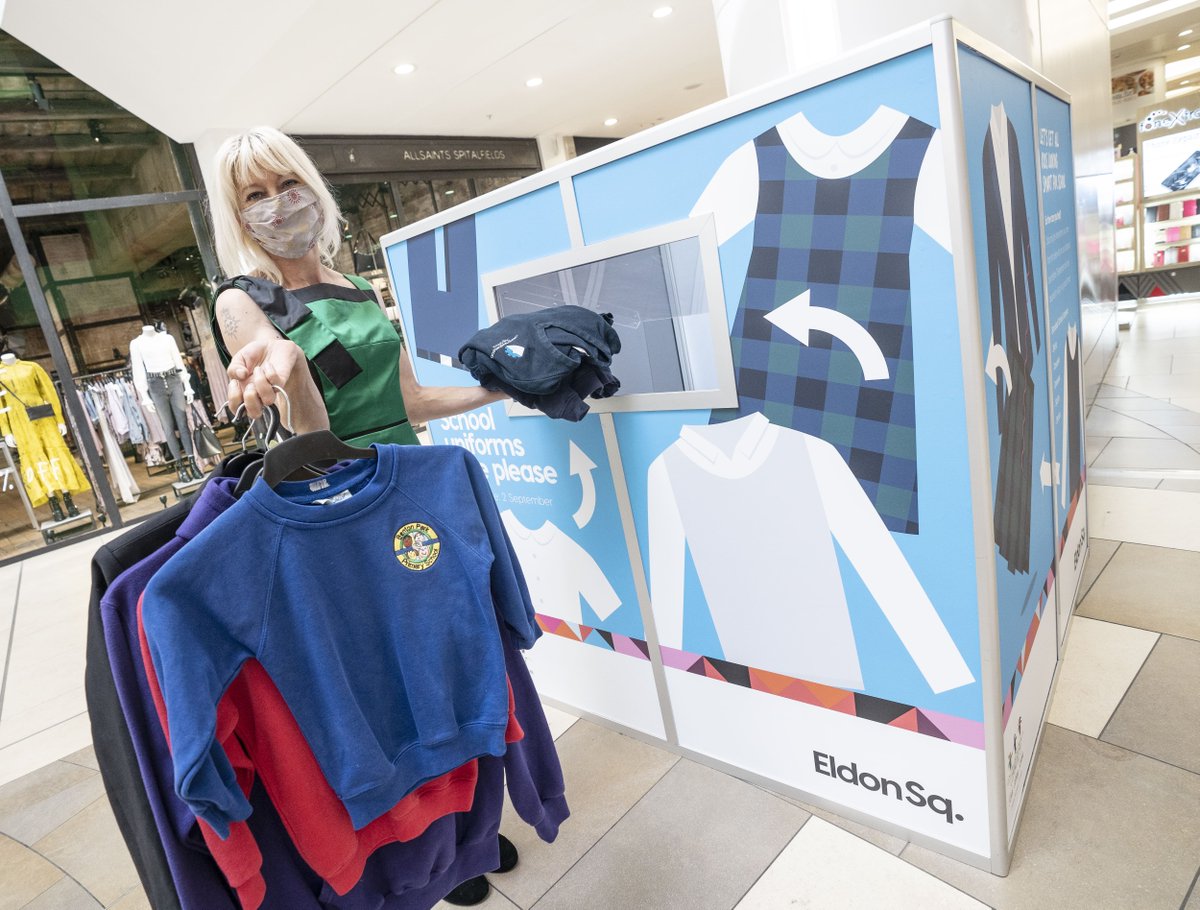 Donate your unwanted school uniform to the Community School Clothing Scheme this summer &amp; support hundreds of children in the North East👩‍🏫

Our donation box is located outside of AllSaints and is now open for all pre-loved school uniform.

Find out more: bit.ly/eldonsqdonatio…