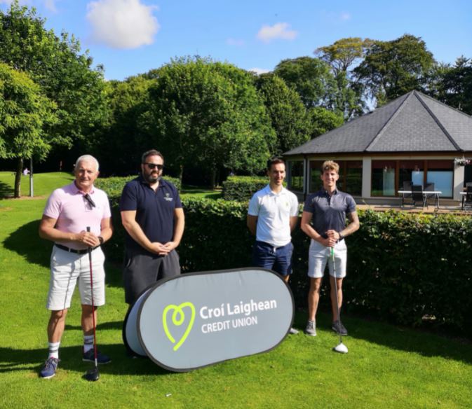 CLCreditUnion's tweet photo. Our dream team all set to tee off ⛳ Our Community Development Officer Martin Fitzgerald, our Area Growth Manager Connor Barcoe, John Slattery Chairman of Confey Gaa, and David Slattery from @ExcapeStudios, Leixlip.
#golfclassic#newbridge #excapestudios #kildaregaa #confeygaa https://t.co/z0eWuXsX7T