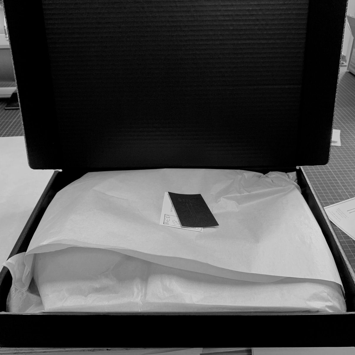 RedboneBindery's tweet photo. One small step to the post office, one giant leap for preventive book conservation.  Our Kickstarter book cradles and sundry are off to their new homes. https://t.co/DJ4AfOOiVZ