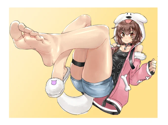 #一日一裸足絵
#できたてころね 