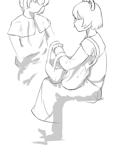 電車に乗ってたNYNのシワのスケッチ 