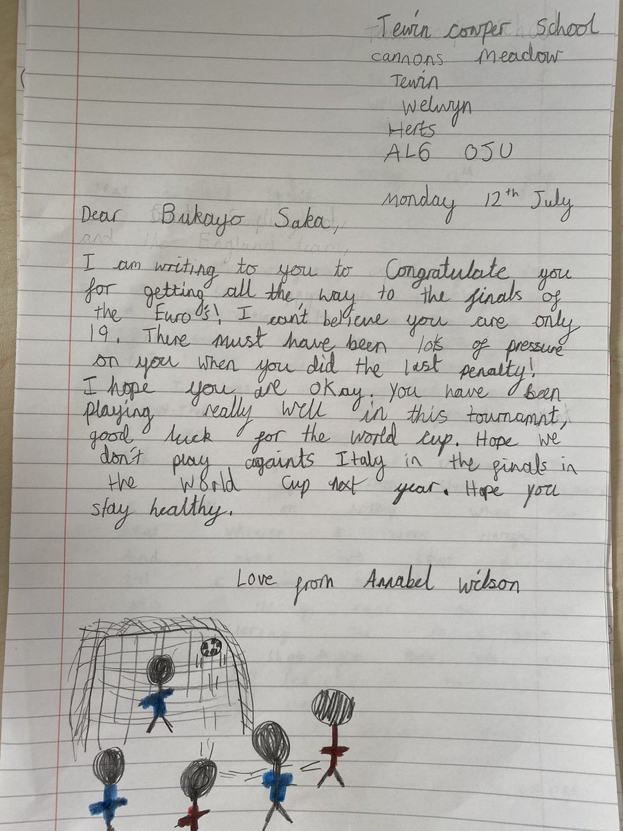 TewinCowper's tweet photo. Kingfishers wrote letters to England players after the Euro 2020 final ⚽️ https://t.co/GCYYaWBEcV