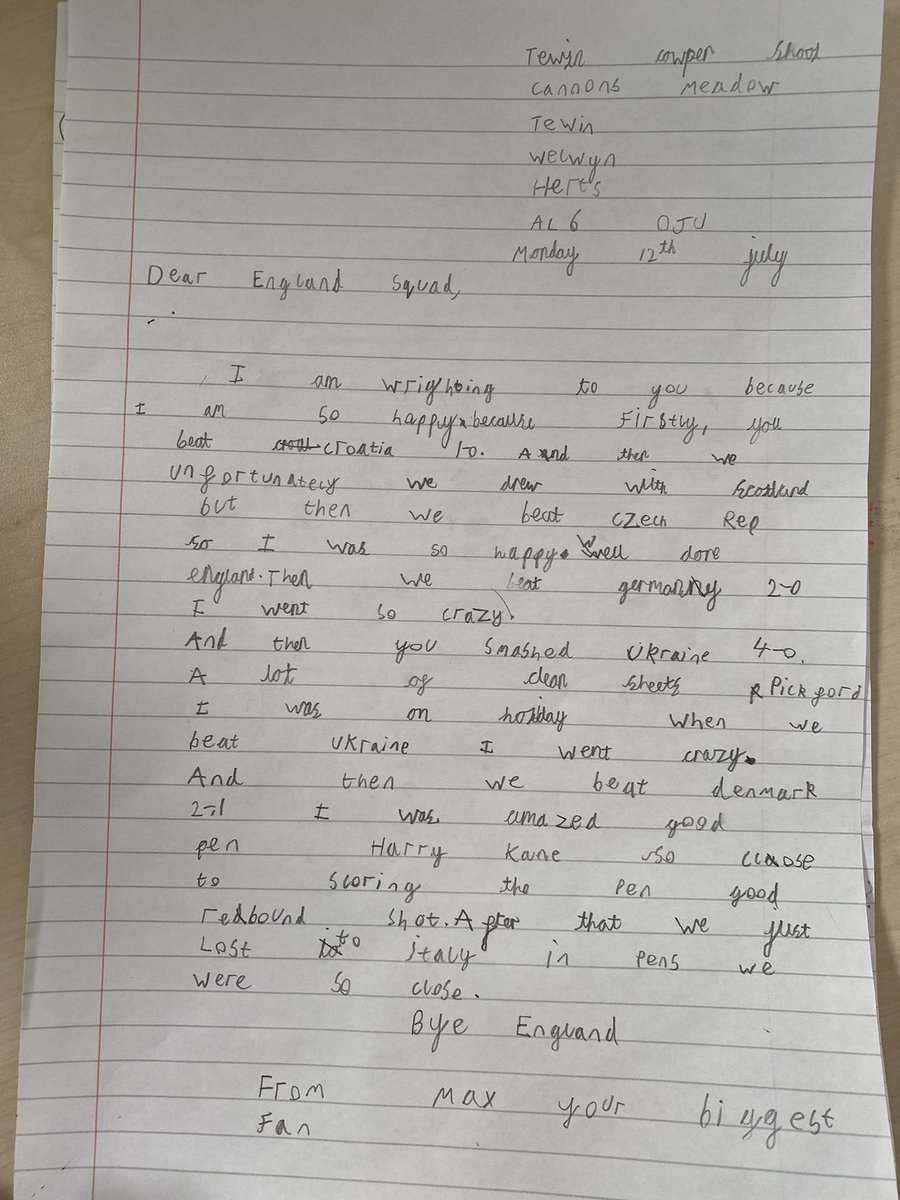 TewinCowper's tweet photo. Kingfishers wrote letters to England players after the Euro 2020 final ⚽️ https://t.co/GCYYaWBEcV
