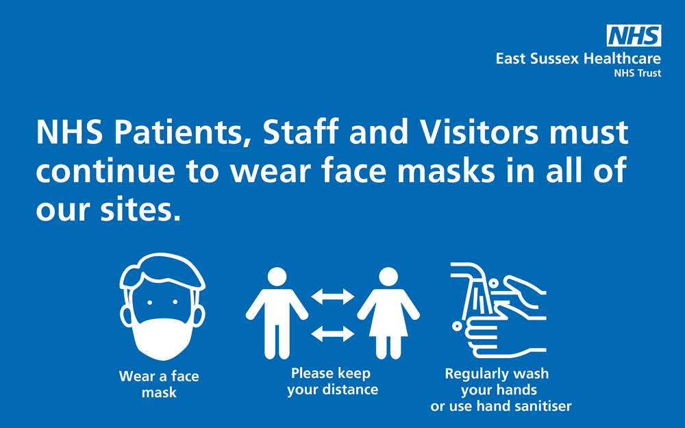 With lockdown being lifted on Monday 19 July, we are keeping all current safety measures in place in all of our sites until further notice. This includes continuing to wear a mask and following social distancing guidelines.

Please help us to keep our patients and staff safe.